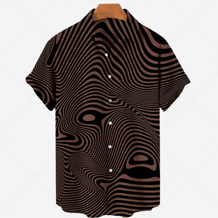 Lässiges Kurzarmhemd mit Print Müheloser Style für jeden Anlass