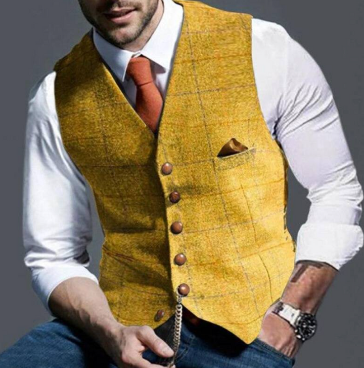 Elegantes Herren-Gilet aus Tweed